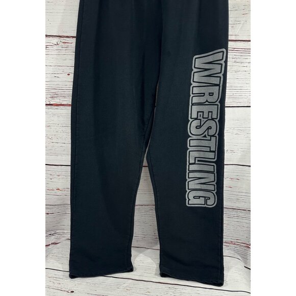 Black Wrestling Sweatpants Unisex Adult Small Elastic drawstring Waistband Sport - Picture 4 of 6